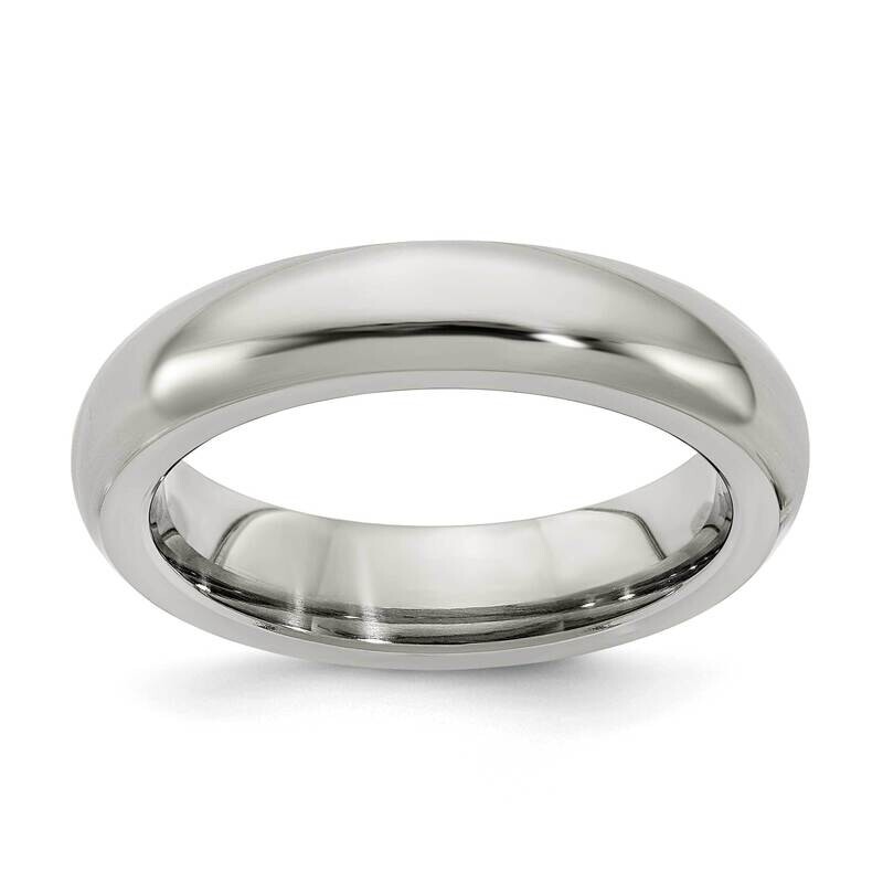 Edward Mirell Domed 5mm Polished Band Tatanium EMR151-5MM