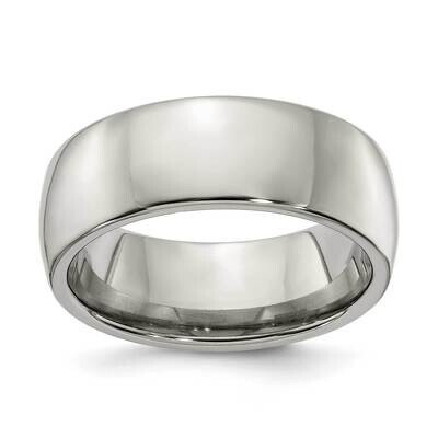 Edward Mirell Polished Half Round 8mm Band Tatanium EMR144-8MM by Edward Mirell, MPN: EMR144-8MM,
