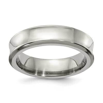 Edward Mirell Titanium Polished Concave 6mm Engravable Band EMR364-6MM by Edward Mirell, MPN: EMR36…