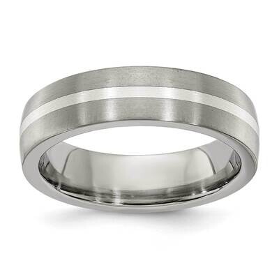 Edward Mirell Gray Ti with Sterling Silver Inlay 6mm Engravable Band EMR362 by Edward Mirell, MPN: …