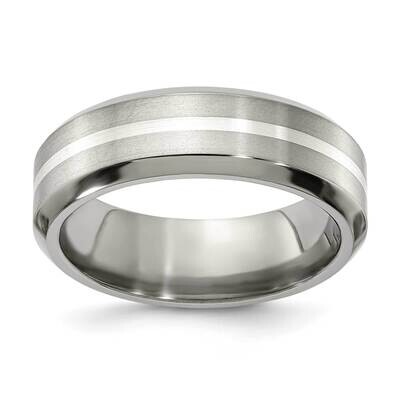 Edward Mirell Gray Ti with Sterling Silver Inlay 7mm Engravable Band EMR347 by Edward Mirell, MPN: …