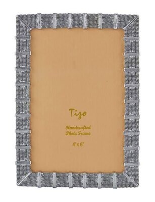 Tizo Bi-Meshy Jewel-tone Photo Picture Frame Silver 5 X 7 RS1715SL57, MPN: RS1715SL57,