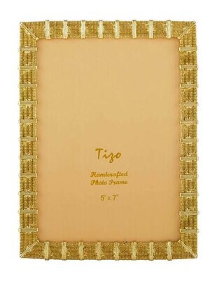 Tizo Bi-Meshy Jewel-tone Photo Picture Frame Gold 5 X 7 RS1714GL57, MPN: RS1714GL57,