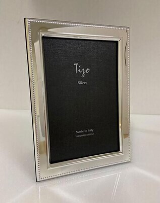 Tizo Silver-plated Arty Beaded Photo Picture Frame 5 x 7 Inch 7203-57, MPN: 7203-57,