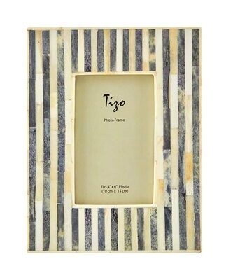 Tizo 4 x 6 Inch Bone Photo Picture Frame Grey/White W497GY46, MPN: W497GY46,