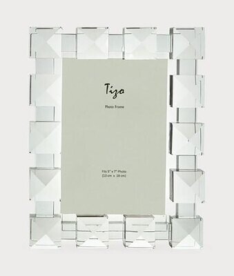 Tizo Diamond Crystal Glass Photo Picture Frame 4 x 6 Inch PH2500-46, MPN: PH2500-46,