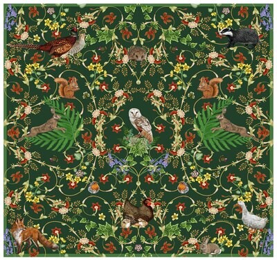 Halcyon Days HMTK Celebration of the Natural World 90x90cm 100% Silk Scarf SACNW09SS90, MPN: SACNW0…