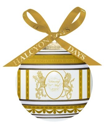 Halcyon Days HMTK Coronation Gold 4&quot; Large Bauble Ornament LE 500 BCKCC16XBLN, MPN: BCKCC16XBLN,