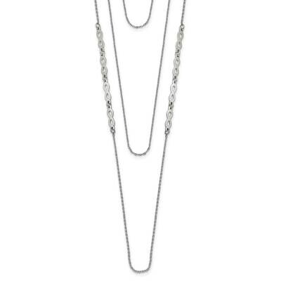 Infinity 3-Strand 16.5 Inch with 1.75 Inch Extender Necklace Stainless Steel Polished SRN3007-16.5 …