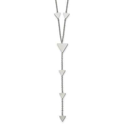 Triangles 24 Inch Y Necklace Stainless Steel Polished SRN3000-24 by Chisel, MPN: SRN3000-24, 191101…