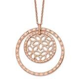 Rose Ip Swarovski Crystal Circles 30.5 Inch with 1 Inch Necklace Stainless Steel SRN2902-30.5 by Ch…