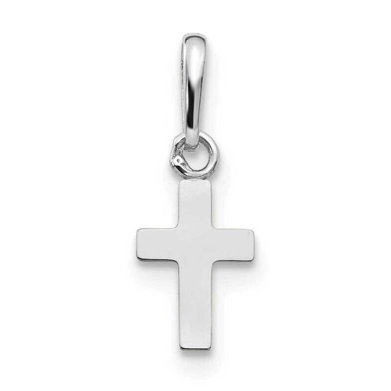 Children's Cross Pendant 14k White Gold GK872W