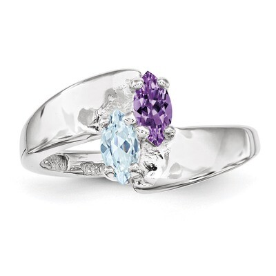 2 Birthstones Mother&#39;s Ring Sterling Silver XMR90/2SS-10, MPN: XMR90/2SS-10, 883957969824