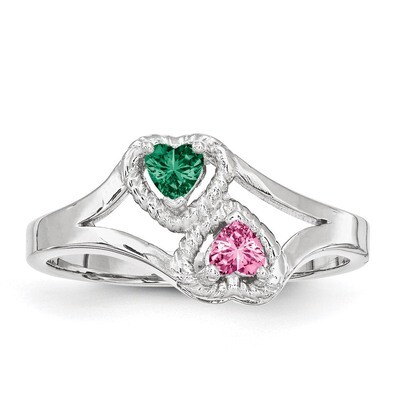 2 Birthstones Mother&#39;s Ring Sterling Silver XMR64/2SS-10, MPN: XMR64/2SS-10, 883957868288