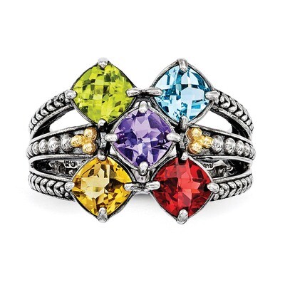 5 Birthstones &amp; 14k Five-stone Mother&#39;s Ring Sterling Silver QMR11/5-10, MPN: QMR11/5-10, 886774241…