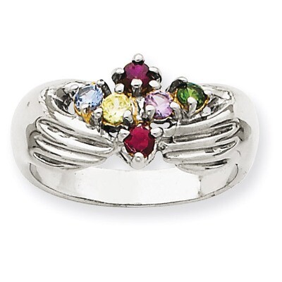 6 Birthstones Family Ring 14k White Gold XMRW51/6, MPN: XMRW51/6, 191101540929