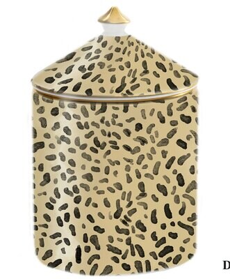 Halcyon Days Leopard Sandalwood &amp; Vetiver Lidded Candle BCTRA01LCG, MPN: BCTRA01LCG,