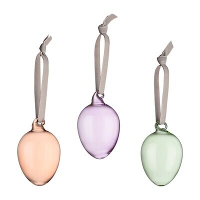 iittala Iittala Glass Egg 2.5 Inch 3-Set Mix Spring 1062501, MPN: 1062501, 6411923674034