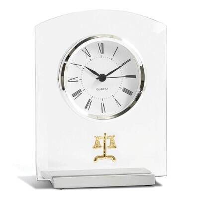 Legal Beveled Glass Quartz Clock with Stainless Steel Accents GM21455, MPN: GM21455, 797140366799