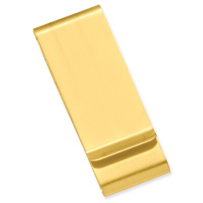 Kelly Waters Stainless Steel Satin Double Fold Money Clip Gold-plated GP3862, MPN: GP3862, 19110105…