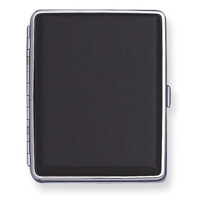 Black Leather Covered (Holds 20-100mm) Cigarette Card Case GM4992, MPN: GM4992, 788089079529