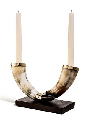 LADORADA Light Horn Leather Candle Holder HC-HW-CR-0904, MPN: HC-HW-CR-0904,