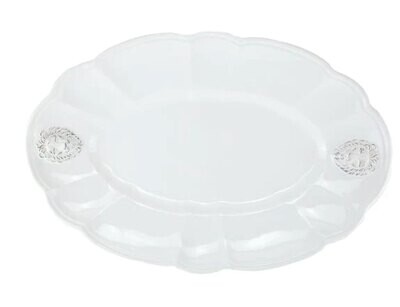 Arte Italica Renaissance Leone Oval Scalloped Platter LEO3010