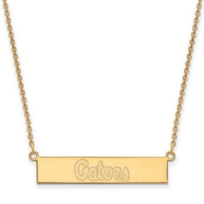 University of Florida Small Bar Necklace Gold-plated Sterling Silver GP093UFL-18, MPN: GP093UFL-18,…