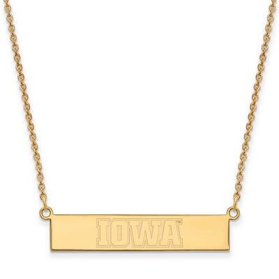 University of Iowa Small Bar Necklace Gold-plated Sterling Silver GP091UIA-18, MPN: GP091UIA-18, 19…