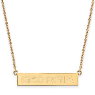 University of Georgia Small Bar Necklace Gold-plated Sterling Silver GP084UGA-18, MPN: GP084UGA-18,…