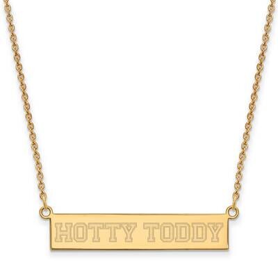 University of Mississippi Small Bar Necklace Gold-plated Sterling Silver GP084UMS-18, MPN: GP084UMS…