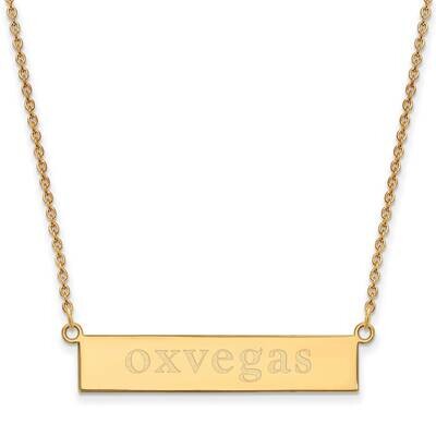 Miami University Small Bar Necklace Gold-plated Sterling Silver GP042MU-18, MPN: GP042MU-18, 191101…