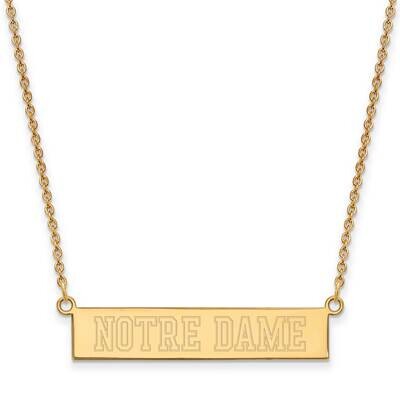 University of Notre Dame Small Bar Necklace 14k Yellow Gold 4Y071UND-18, MPN: 4Y071UND-18, 19110113…