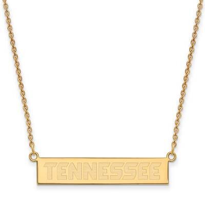 University of Tennesse Knoxville Small Bar Necklace Gold-plated Sterling Silver GP082UTN-18, MPN: G…
