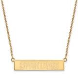 Michigan State University Small Bar Necklace Gold-plated Sterling Silver GP079MIS-18, MPN: GP079MIS…