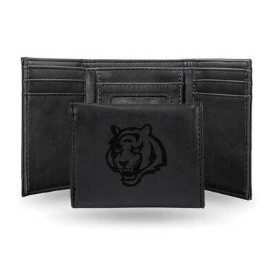 NFL Cincinnati Bengals Black Faux Leather Trifold Wallet GC7756, MPN: GC7756, 767345899781