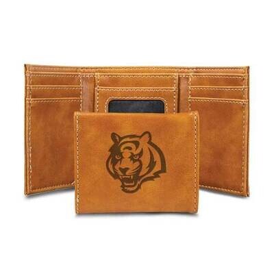 NFL Cincinnati Bengals Brown Faux Leather Trifold Wallet GC7757, MPN: GC7757, 767345900999