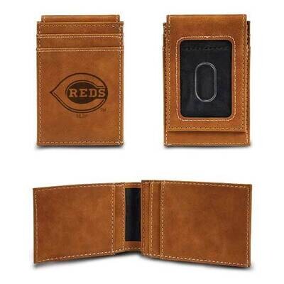MLB Cincinnati Reds Brown Faux Leather Front Pocket Wallet GC7391, MPN: GC7391, 767345894434