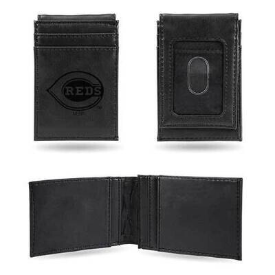 MLB Cincinnati Reds Black Faux Leather Front Pocket Wallet GC7390, MPN: GC7390, 767345894731