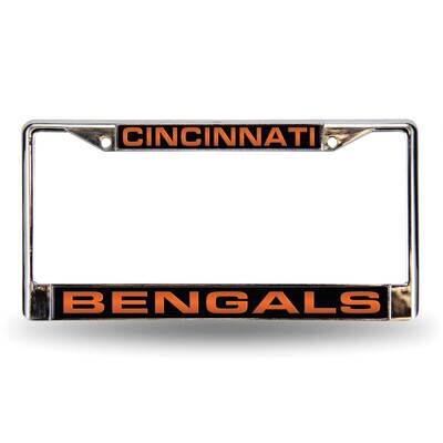 NFL Cincinnati Bengals Blk Laser Chrome Car License Plate Frame GC7076, MPN: GC7076, 94746402433