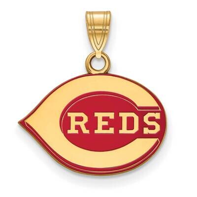 MLB Cincinnati Reds Small Enamel Pendant Gold-plated Sterling Silver GP031RDS, MPN: GP031RDS, 19110…