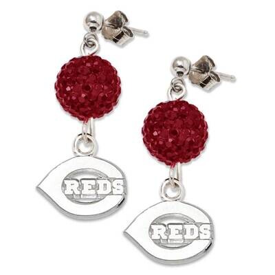 CINCINNATI REDS CRYSTAL OVATION EARRINGS Sterling Silver RDS069ERB-SS, MPN: RDS069ERB-SS, 634401958…