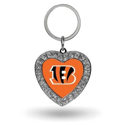 NFL Cincinnati Bengals Rhinestone Heart Key Chain GC7936, MPN: GC7936, 94746936884