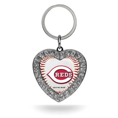 MLB Cincinnati Reds Rhinestone Heart Key Chain GC7876, MPN: GC7876, 94746936907