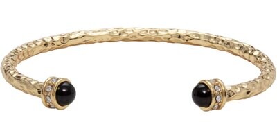 Halcyon Days Hammered Black Gold Torque Bangle Bracelet BRSHS02HTG, MPN: BRSHS02HTG,