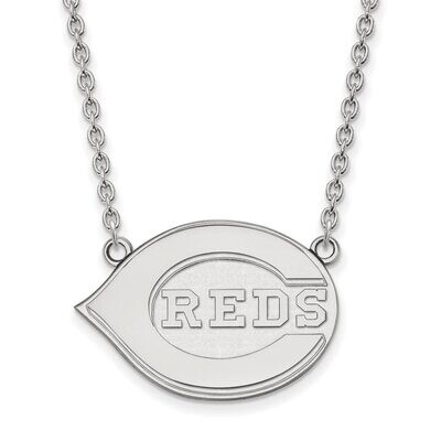 Cincinnati Reds Large Pendant with Necklace Sterling Silver SS010RDS-18, MPN: SS010RDS-18, 88677462…