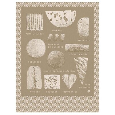 Le Jacquard Francais Tea Towel Fromages Beige 100% Cotton 24 x 31 Inch 28156 Set of 4, MPN: 28156, …