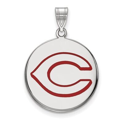 Cincinnati Reds Large Enamel Disc Pendant Sterling Silver SS023RDS, MPN: SS023RDS, 886774629490