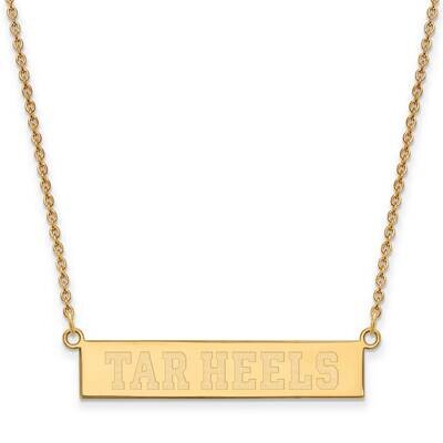 University of North Carolina Small Bar Necklace Gold-plated Sterling Silver GP062UNC-18, MPN: GP062…