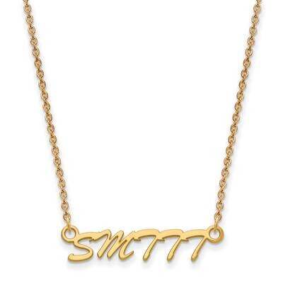 University of Southern Mississippi Small Pendant with Necklace Gold-plated Sterling Silver GP013USM…